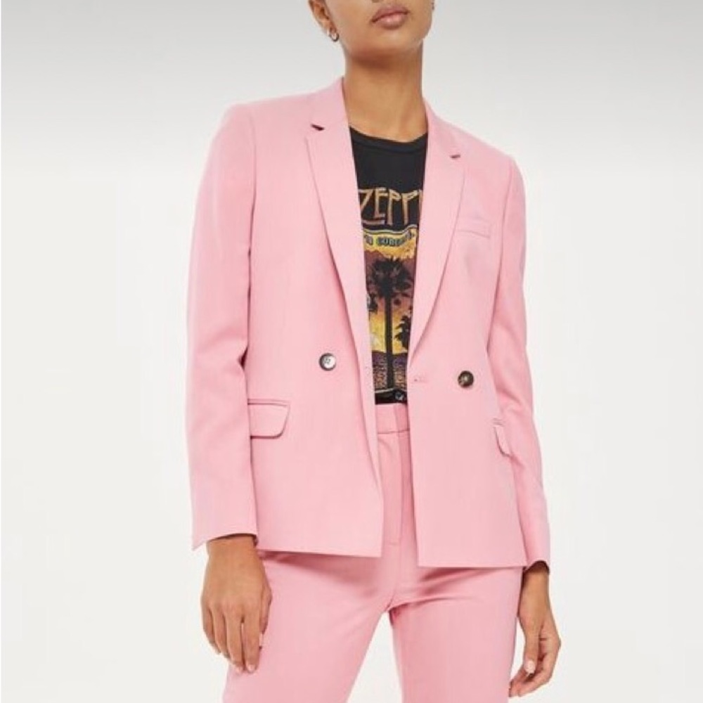 Topshop berry pink blazer